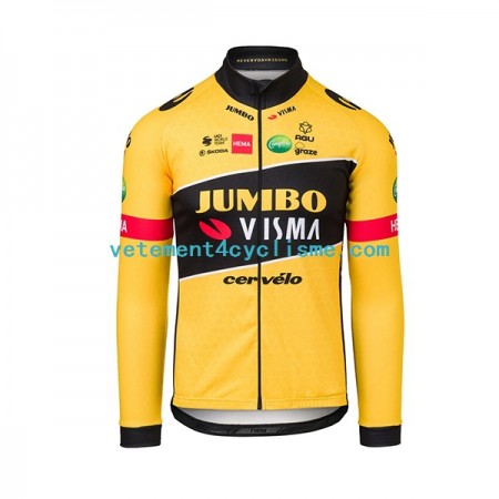 Homme Maillot vélo Manches Longues 2022 Team Jumbo-Visma N001